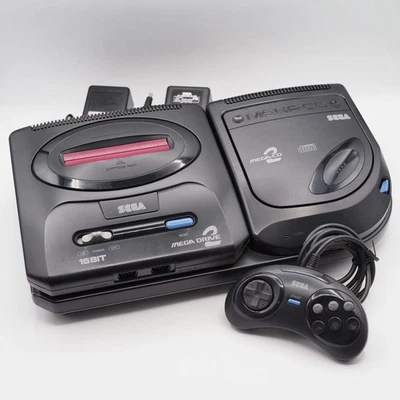 SEGA Mega Drive 2 + Mega CD 2 Sistema de Consola HAA-2912 SET Probado NTSC-J MD Foto 1 de 4