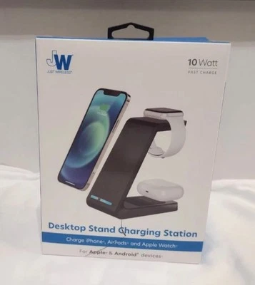 Wireless Charging Station for iPhone AirPods Apple Watch – Just Wireless  - Image 1 of 2