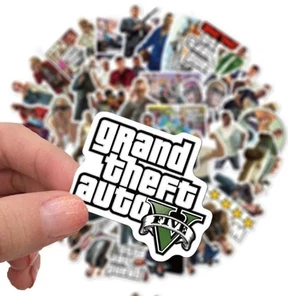 Juego de pegatinas 50 piezas GTA V 5 6 VI Rockstar PS5 X-Box Gangster - Imagen 1 de 6