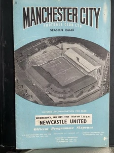 Manchester City Vs Newcastle United, 14th October 1964 (Division 2) FREE POSTAGE - Picture 1 of 9