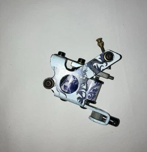 White Coil Tattoo Machine w/ Elegant Blue Dragon Design - Picture 1 of 1