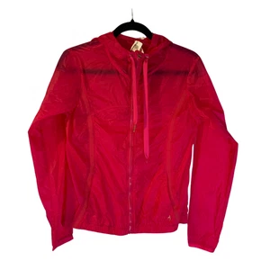 Betsey Johnson Women's Hot Pink Nylon Jacket Size XS NEW Hooded Retro Athleisure - Picture 1 of 8
