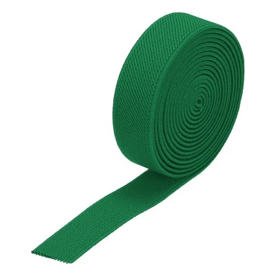 Twill Fascia Elastica 0,8 Pollici Piatto 2 Iarde Nastro Elastico Cordoncino, Verde - Immagine 1 di 4