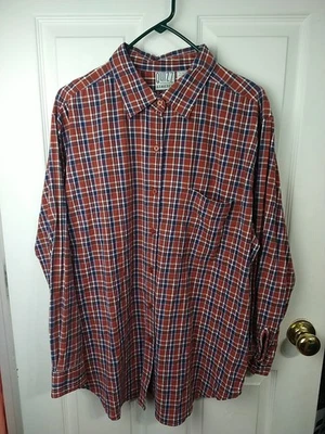 Camisa Quizz Mujer 18 Cuello Botón Manga Larga Azul Óxido Cuadros Norm Core... Foto 1 de 4