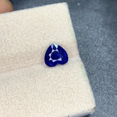 Piedra preciosa suelta en forma de corazón color azul zafiro natural de 1,20 quilates Sri Lanka Foto 1 de 4