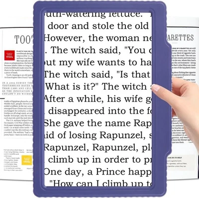 5X Magnifying Glass for Reading, Large Magnifier Provide Full Page Viewing Area - Imagem 1 de 4