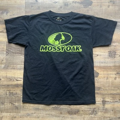 Mossy Oak Boys Youth Short Sleeve T-Shirt Black And Green Shirt Size XL - Image 1 of 4