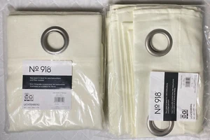 No 918 Lichtenberg Grommet Curtain Panel 40"x84" Ivory Lot of 2 NEW - Picture 1 of 4