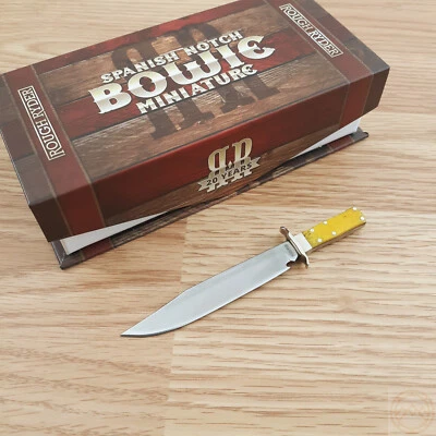 Rough Ryder Mini Spanish Notch Bowie Fixed Knife Stainless Blade Bone Handle - Image 1 of 4