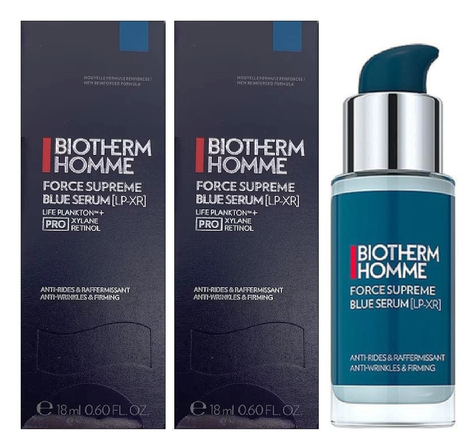 BIOTHERM HOMME 36 ml Force Supreme Blue Serum LP-XR Neu & Ovp 2x 18 ml - Bild 1 von 1