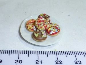Scala 1:12 5 torte su piatto 1 casa delle bambole miniature - Foto 1 di 1