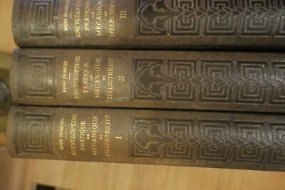 ENCYCLOPEDIE PRATIQUE DE MECANIQUE et d'ELECTRICITE 1924  Henri Desarces 3 Vol. - Photo 1/3