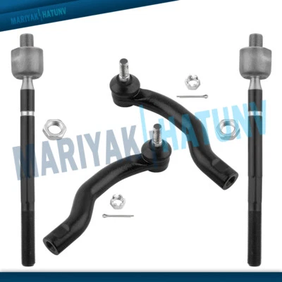4 Piece Set Inner & Outer Tie Rod Ends For 2006-2015 2016 2017 2018 Toyota RAV4 - Image 1 of 4