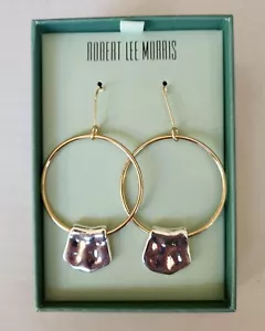 Totalmente Nuevo - Pendientes Colgantes Robert Lee Morris Duotono - Imagen 1 de 6