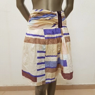 Hübscher Rock von Hoss Intropia, 40, cremeweiß / blau, braun, beige, lila, rosa - Bild 1 von 4