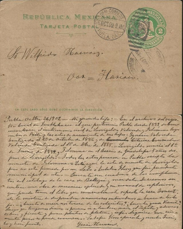 J) 1909 墨西哥、墨西哥共和国、鹰、2 美分、圆形封面,来自普莱 — 第 1/1 张图片