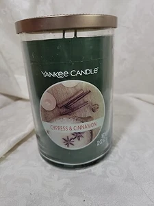 Yankee Candle CYPRESS CINNAMON Large 2-Wick Tumbler Candle 22 oz - NEW - Picture 1 of 5
