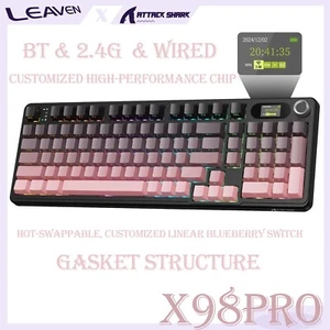 ATTACK SHARK X98PRO Wireless Mechanical Keyboard, 2.4GHz/USB-C/BT5.0 Gasket - Picture 1 of 45