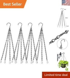 4-Pack 24-Inch Heavy-Duty Hanging Chains for Planters and Outdoor Decor - Picture 1 of 6