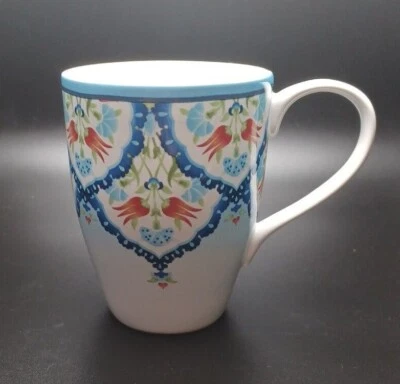 Taza floral 222 QUINTA porcelana Túnez azul rojo 4,5" de alto  Foto 1 de 4