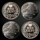 FOUR 4 1 OZ 1856 FLYING EAGLE CENT ROUND .999 PURE COPPER BULLION BU FOUR 4 1 OZ 1856 FLYING EAGLE CENT ROUND .999 PURE COPPER BULLION BU