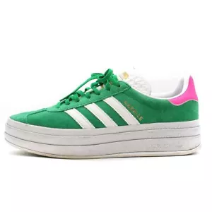 Adidas GAZELLE BOLD Sneakers Green 27.5cm (US10.5) IG3136 WMNS pre-owned - Picture 1 of 7