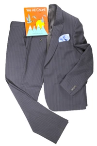 Paul Smith Soho Suit Mens 42 36/30 Wool Italy Tailored Pinstriped Slim Gray Wool - Picture 1 of 11