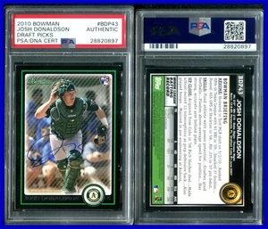 PSA DNA 2010 Bowman Draft Picks Josh Donaldson autografiado a radiocontrol firmado automático pop1 - Imagen 1 de 1