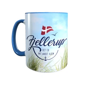 Düne-Tasse Dänemark ★ Meine zweite Heimat Fjellerup ★ Strand Küste Kaffee-Becher - Bild 1 von 3