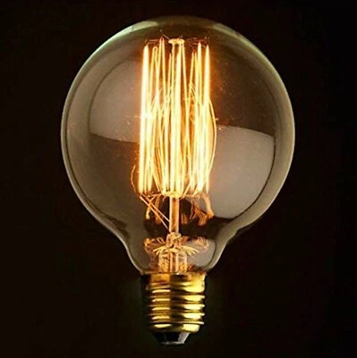 Mini Vintage Globe Light Bulb Industrial Filament Bulbs Squirrel Cage  40W E27 - Image 1 of 4