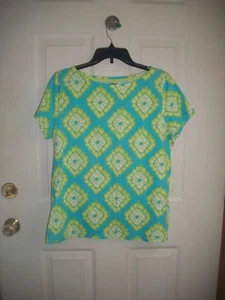 Jones New York Sport geometric pattern cotton top size PXL NWT - Picture 1 of 6