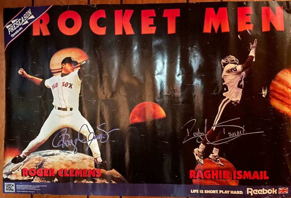 Póster de colección Reebok Rocket Men Roger Clemens & Raghib Ismail Foto 1 de 1