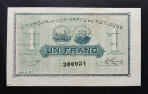 Chambre de Commerce de Toulouse (31) - 1 Franc - Délibération du 20/06/1917 - Imagen 1 de 2