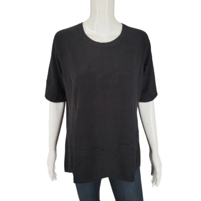 Suéter Pullover Moderno Manga Codo Isaac Mizrahi Live Soho Talla Pequeña Negro Top Foto 1 de 4