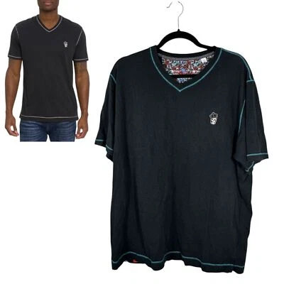 Camisa Calavera Robert Graham Damien Negra Manga Corta Para Hombre Talla 2XL Foto 1 de 4