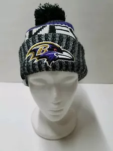 BALTIMORE RABENMÜTZE BEANIE STRICK MIT BOMMEL JUGEND NEW ERA NFL - Bild 1 von 4