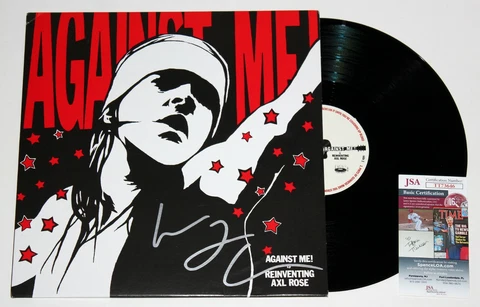 LAURA JANE GRACE SIGNED AGAINST ME REINVENTING AXL ROSE LP VINYL RECORD JSA COA Cover