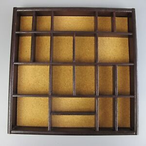 Wooden Curios Display Tray Shelf Holder. Flat or Hanging. Vintage. 35cm x 35cm