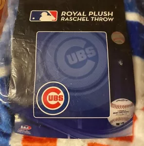 Northwest Chicago Cubs MLB Raschel Throw Blanket, 50" x 60" - Picture 1 of 5