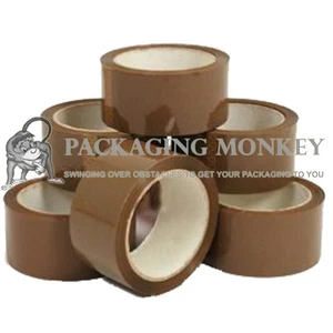 12 Rolls Strong Brown Packing Parcel Tape 48mm x 50M - Picture 1 of 4
