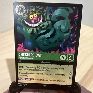 Disney Lorcana: Rise of the Floodborn Cheshire Cat 75/204 Super Rare NON-FOIL - Picture 1 of 2