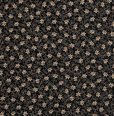 Tela Floral Pequeña BUDA Negro TELAS MARCUS Edredones Algodón POR YARDA Foto 1 de 2