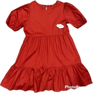 NWT A.U.W. Dress Rust Ruffled Hem Size L - Picture 1 of 5
