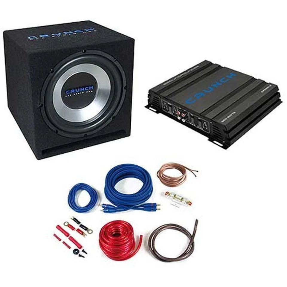 Crunch CBP500 Basspaket 30cm Subwoofer 2-Kanal Verstärker Auto 500 Watt Endstufe - Bild 1 von 1