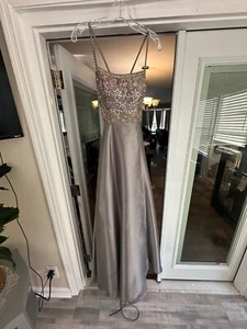Silver with Rose Gold Rhinestone RSVP Prom Pageant Dress for sale!! Size 0! - Picture 1 of 2