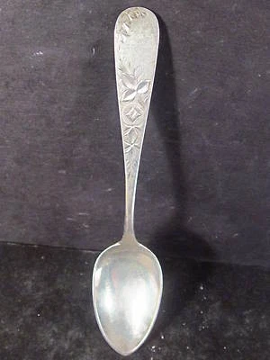 CUCHARADITA DE LIRIO CORTE BRILLANTE STERLING VINTAGE DE A. MUELLER 5 1/4" sin mono Foto 1 de 2