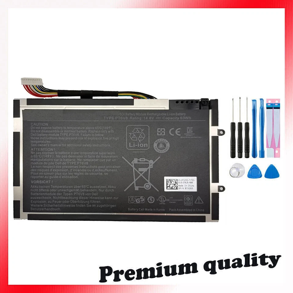 Replacement Battery For Dell Alienware M11x M14x P06T PT6V8 08P6X6 + Tools - Bild 1 von 1