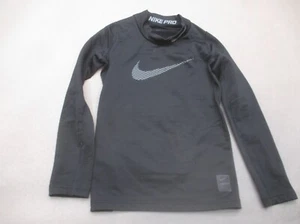 NIKE DRI-FIT PRO Size 6-7 YRS Boys Black Long Sleeve Compression Workout Top 509 - Picture 1 of 10