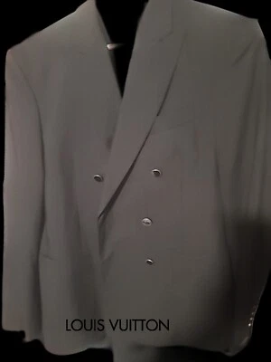 Blazer Louis Vuitton Uniforme Negro Doble Pecho 100% Lana Virgen Talla 48 Foto 1 de 4