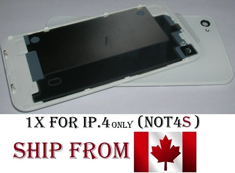 Back Plate Battery Housing Cover Glass Replacement for iPhone 4 WHITE iphone4 4G - Image 1 of 1